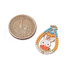 Easter Theme Glass Seed Beaded Teardrop with Rabbit Pendants PALLOY-MZ00580-06-2