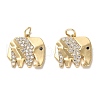 Brass Micro Pave Cubic Zirconia Pendants KK-K355-40G-1