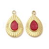 Natural Carnelian Teardrop Charms STAS-J401-VC663-1