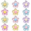 60Pcs 6 Colors Translucent Resin Pendants RESI-CJ0003-61-1
