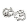 Rack Plating Brass Micro Pave Cubic Zirconia Pendants KK-F869-17P-2