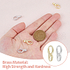 GOMAKERER 4Pcs 2 Colors Brass Spring Gate Rings FIND-GO0001-39-3