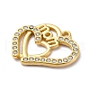 Mother's Day PVD Vacuum Plating 304 Stainless Steel Rhinestone Pendants STAS-S163-24G-01-2