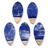 Opaque Resin & Walnut Wood Pendants RESI-T035-27-B01-3