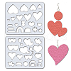 2Pcs 2 Style Acrylic Earring Handwork Template DIY-WH0572-003-1