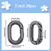SUNNYCLUE 30Pcs Zinc Alloy Spring Gate Rings FIND-SC0010-83C-2