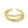 Brass Open Cuff Rings for Women RJEW-E292-23G-2