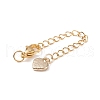 304 Stainless Steel Chain Extenders with Heart Alloy Enamel Charm FIND-JF00097-4