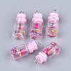 Glass Bottle Pendant Decorations GLAA-S181-05E-1