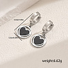 Stainless Steel Heart Hoop Earrings GG9932-2-1