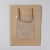 Kraft Paper Visible Window Gift Bags with Rope Handles ABAG-WH0038-76B-2