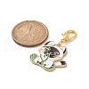 Cat with Yarn Ball Alloy Enamel Pendants Decorations HJEW-JM00828-3