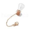 Empty Glass Wishing Bottle Pendant Decorations HJEW-JM02662-06-4