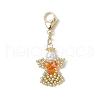 Angel Glass Pearl & Glass Seed Beaded Pendant Decorations HJEW-MZ00210-04-2