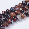 Natural Striped Agate/Banded Agate Beads Strands G-I198D-B-04-1