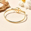 304 Stainless Steel Flat Round Link Bangles for Women BJEW-R014-01G-03-3