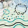  DIY Synthetic Turquoise Round & Cross Bracelets Making Kits DIY-NB0012-31-4