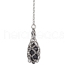 3Pcs 3 Styles 304 Stainless Steel Chain Macrame Pouch Empty Stone Holder Dowsing Pendulums PALLOY-JF02877-4