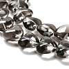 Electroplate Glass Beads Strands X-EGLA-B008-01A-PL02-2