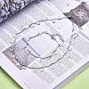 Smile Face Charm Necklace & Bracelet Sets SJEW-JS01129-3