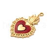304 Stainless Steel Enamel Pendants STAS-D362-01G-03-2