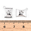 Brass Micro Pave Clear Cubic Zirconia Pendants KK-N267-06P-3
