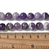 Round Natural Chevron Amethyst Bead Strands G-S380-01B-5
