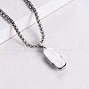 Retro Style Stainless Steel Moai Stone Statue Pendant Necklaces for Men BN6647-5
