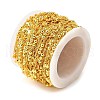 Brass Textured Flat Round with Round Link Chains CHS-H112-14G-2