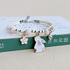 Cute Cartoon Alloy Enamel Multi-strand Charm Bracelets WG000A8-01-1