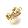 Brass Micro Pave Cubic Zirconia Pendants KK-Q035-15G-01-2