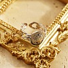 Non-Tarnish Fashionable Stainless Steel Heart Carved Cuff Ring for Women IG3985-2-1