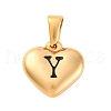 304 Stainless Steel Pendants STAS-P278-01Y-G-1-1