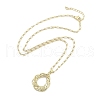 Brass Pendant Necklaces NJEW-B101-04G-02-2