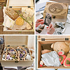 Rectangle Wooden Memory Keepsake Boxes with Lids CON-WH0101-030-6