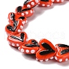 Heart Handmade Lampwork Beads Strands LAMP-G150-01F-4