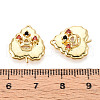 Brass Micro Pave Cubic Zirconia Pendants KK-N265-22G-3
