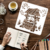 PET Hollow Out Drawing Painting Stencils DIY-WH0383-0056-3
