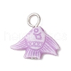 Craft Style Acrylic Fish Shape Pendants PALLOY-JF03923-01-3