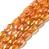 Transparent Electroplate Glass Beads Strands EGLA-F150-FR02-1