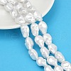 Electroplate Porcelain Imitation Pearl Beads Strands BSHE-Z009-08-1
