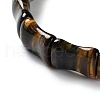 Natural Tiger Eye Beaded Stretch Bracelets for Men BJEW-C081-07-3