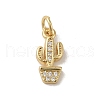 Real 18K Gold Plated Brass Pave Cubic Zirconia Pendants KK-M283-05B-G-1