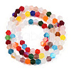 Imitate Austrian Crystal Bicone Frosted Glass Beads Strands EGLA-A039-T4mm-MB29-2