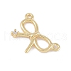 Brass Micro Pave Clear Cubic Zirconia Pendants KK-U008-01C-G-2