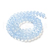 Baking Painted Transparent Glass Beads Strands DGLA-A034-J8MM-D01-2