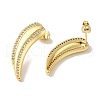 Rack Plating Brass Micro Pave Cubic Zirconia Stud Earrings for Women EJEW-P272-09G-2