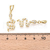 Brass Micro Pave Cubic Zirconia Pendants KK-T070-62G-3