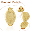 SUPERFINDINGS 4Pcs 2 Colors Brass Photo Locket Pendants KK-FH0007-48-5