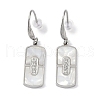 Rectangle 304 Stainless Steel Rhinestone Dangle Earrings EJEW-L283-043P-1